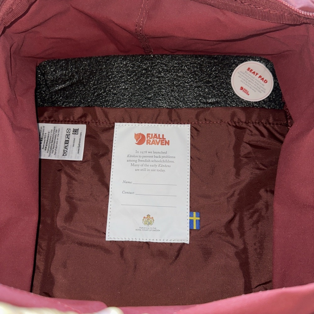 NWT Fjallraven backpack in Oxblood - Picture 8 of 9